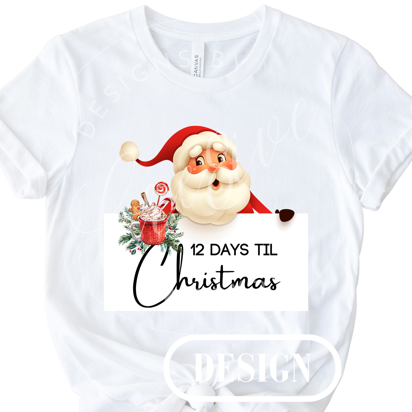 12 Days Til Christmas PNG Design