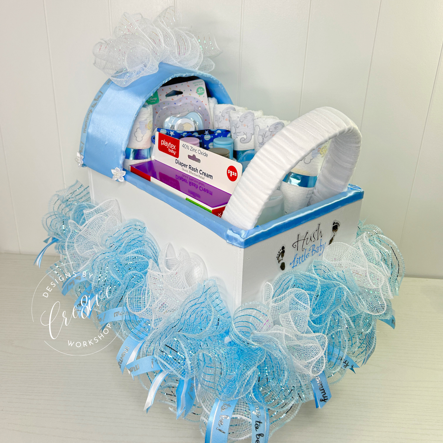 26PC Blue & White Baby Shower Gift