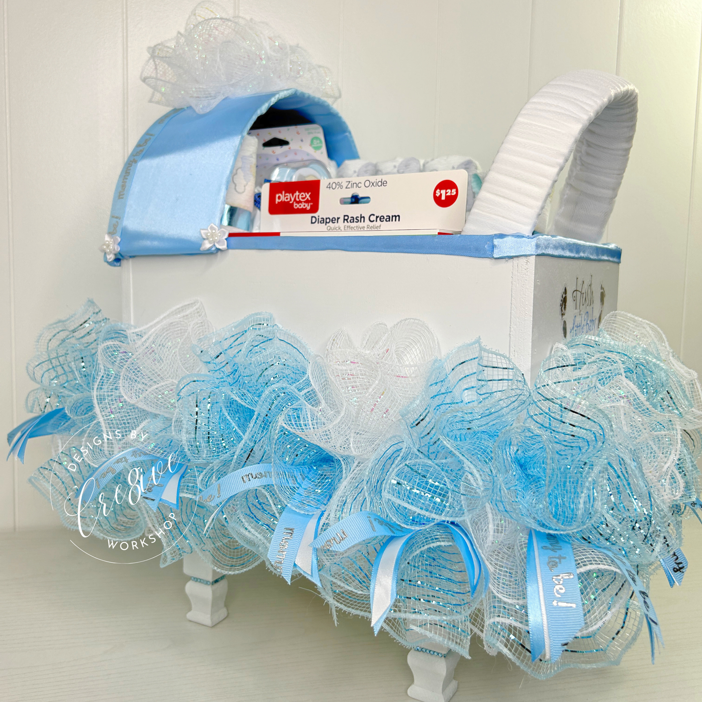 26PC Blue & White Baby Shower Gift