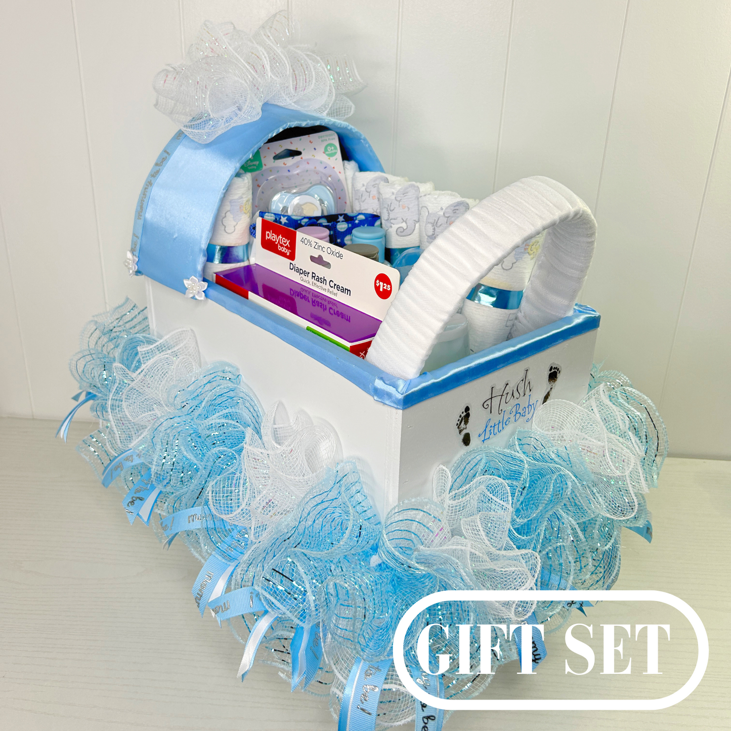 26PC Blue & White Baby Shower Gift