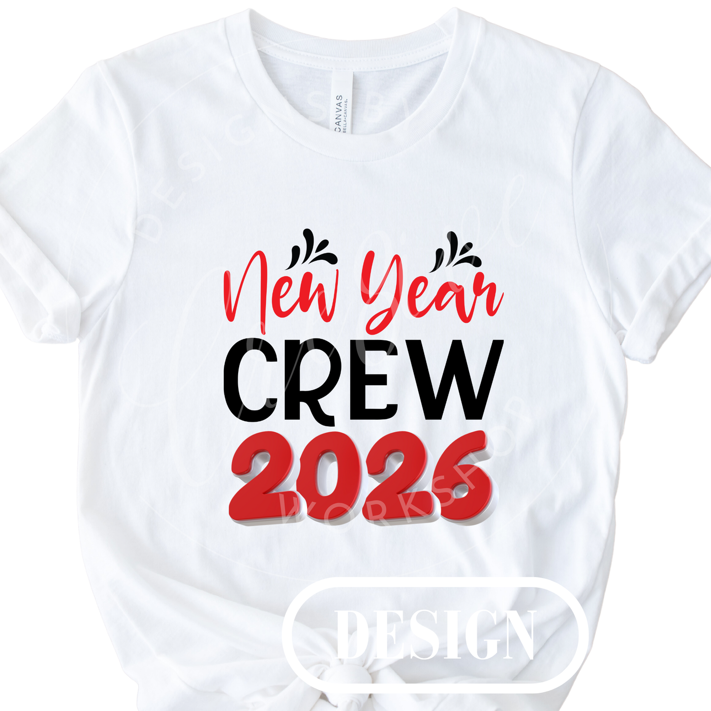 New Year Crew 2026 PNG Design