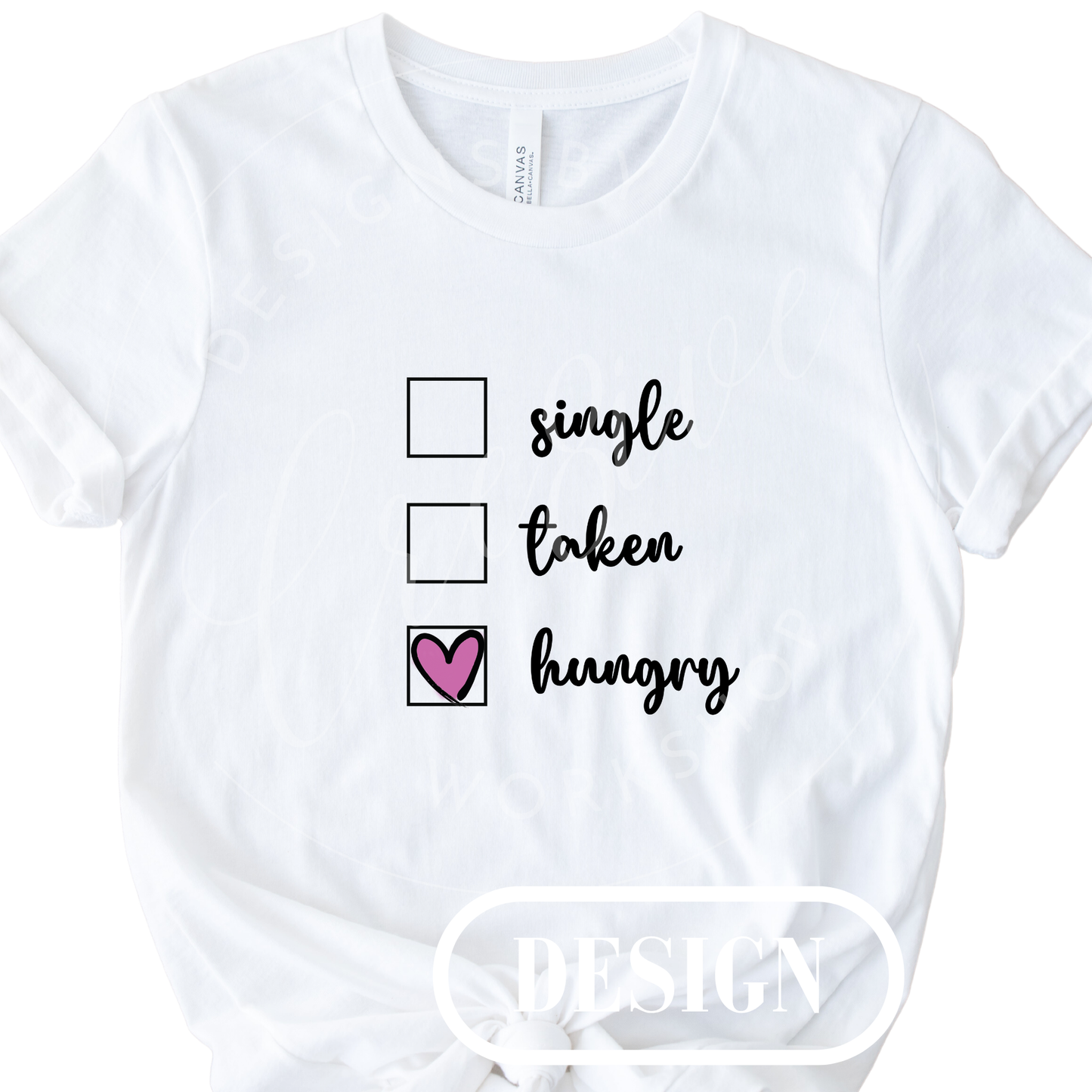 Single Taken Hungry PNG Design