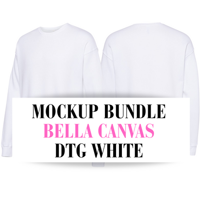 Bella Canvas DTG White Sweatshirt Mockup Bundle