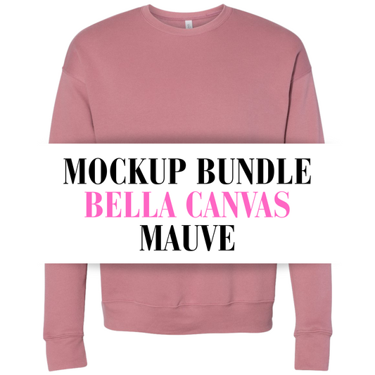 Bella Canvas Mauve Sweatshirt Mockup Bundle