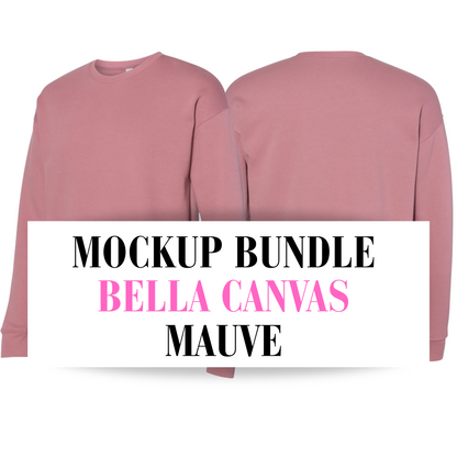 Bella Canvas Mauve Sweatshirt Mockup Bundle