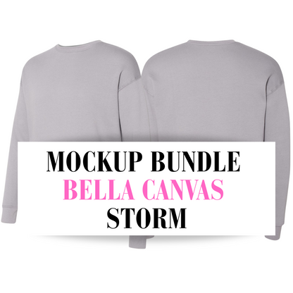 Bella Canvas Storm Sweatshirt Mockup Bundle
