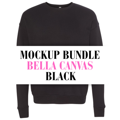 Bella Canvas Black Sweatshirt Mockup Bundle