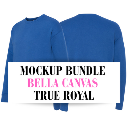 Bella Canvas True Royal Sweatshirt Mockup Bundle