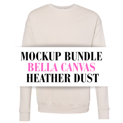 Bella Canvas Heather Dust Sweatshirt Mockup Bundle