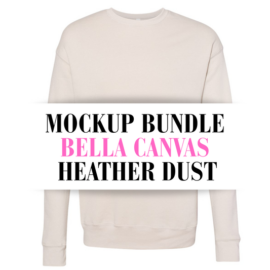 Bella Canvas Heather Dust Sweatshirt Mockup Bundle