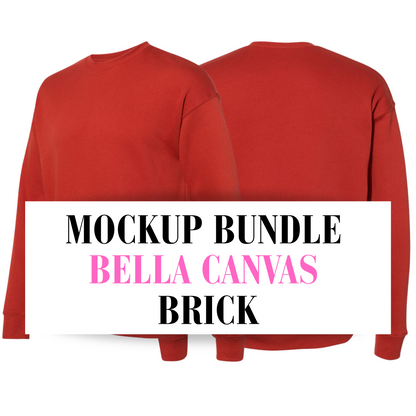 Bella Canvas Brick Sweatshirt Mockup Bundle