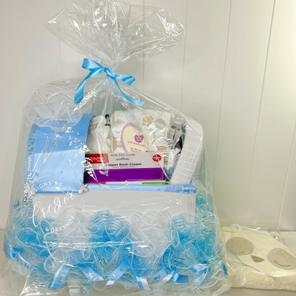 26PC Blue & White Baby Shower Gift