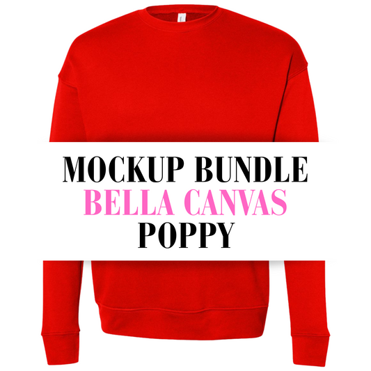 Bella Canvas Poppy Sweatshirt Mockup Bundle