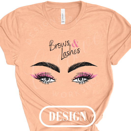 Brow & Lashes PNG Design