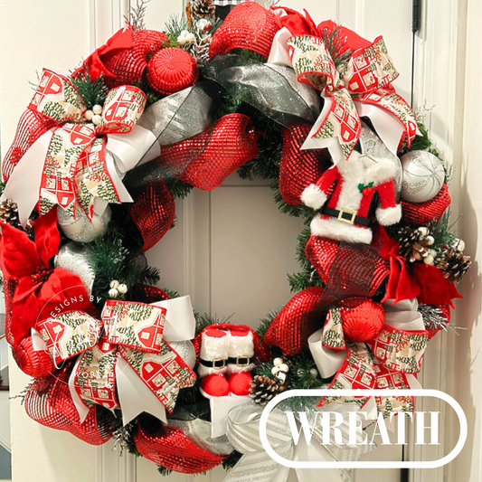 LED Christmas Santa Claus Wreath