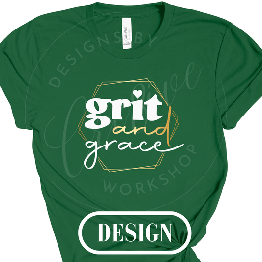 Grit and Grace Motivational PNG Design