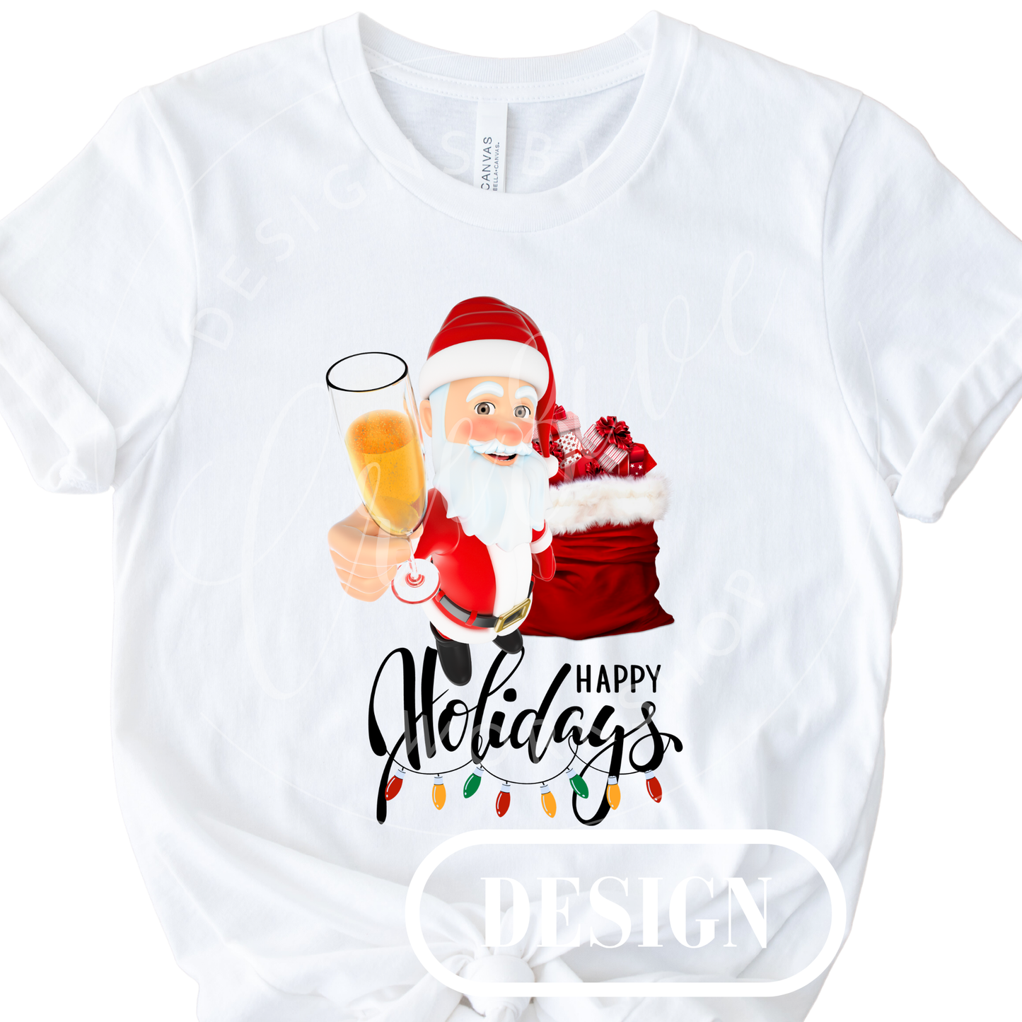 Happy Holiday Santa PNG Design