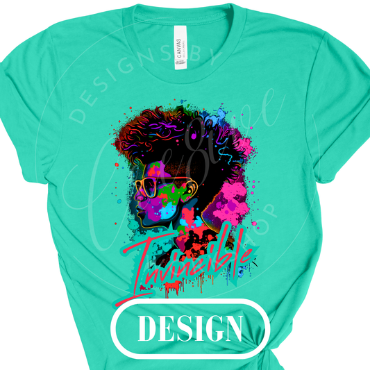 Invincible Motivational PNG Design
