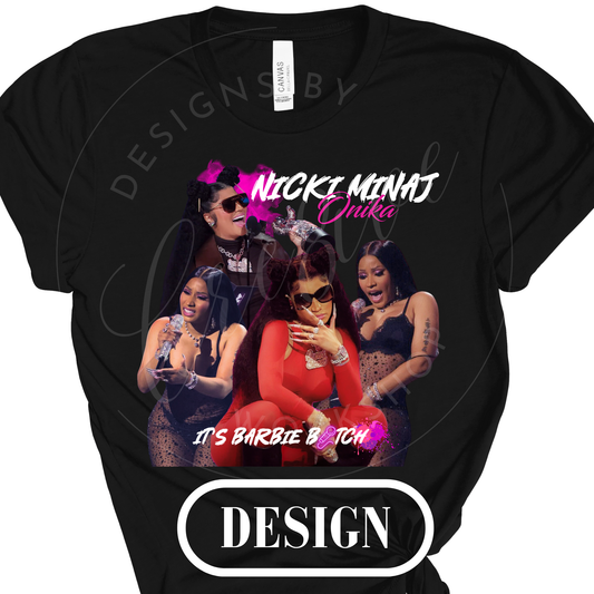 Nicki Minaj It's Barbie B*tch PNG Design