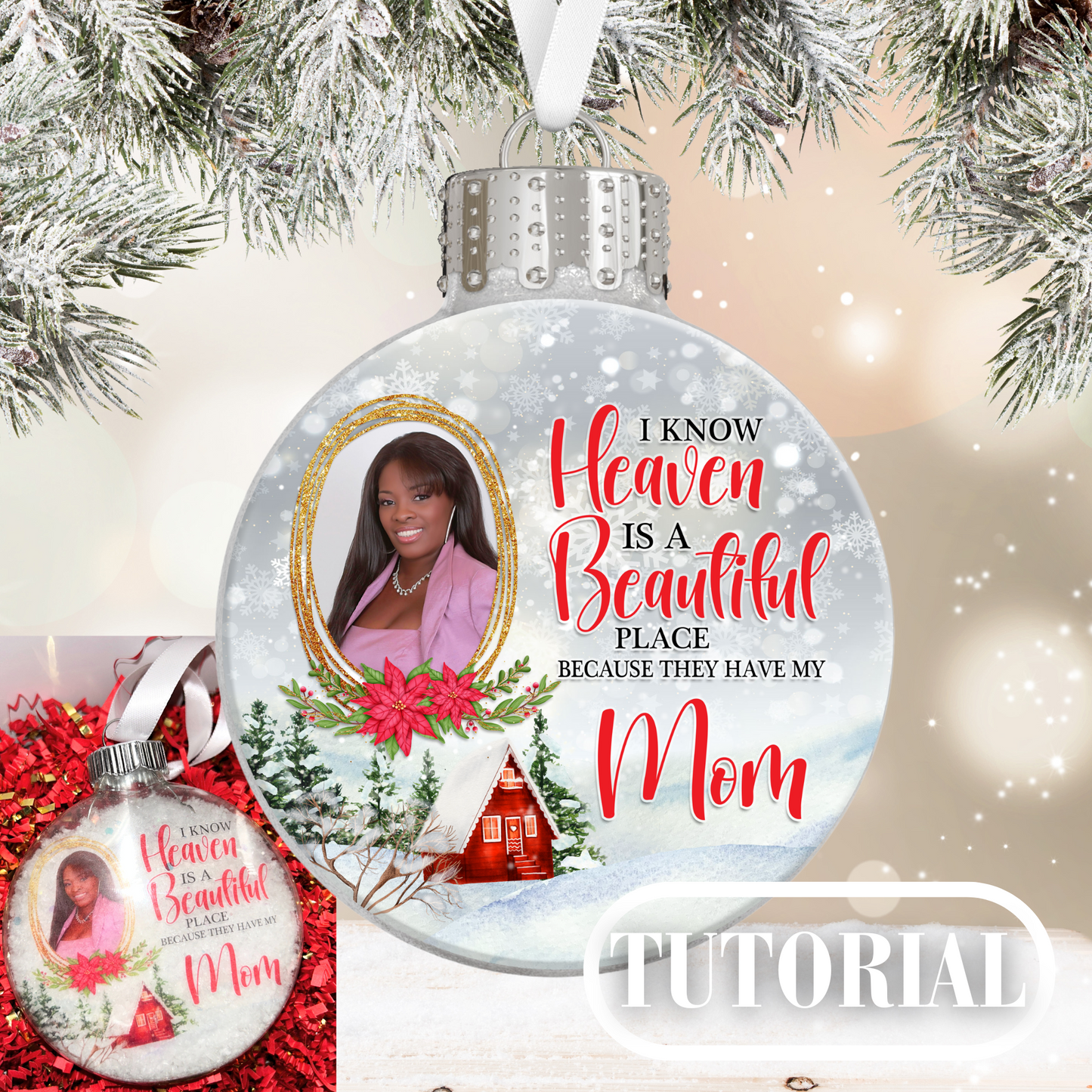 Christmas Mom Memorial Ornament Cricut Tutorial