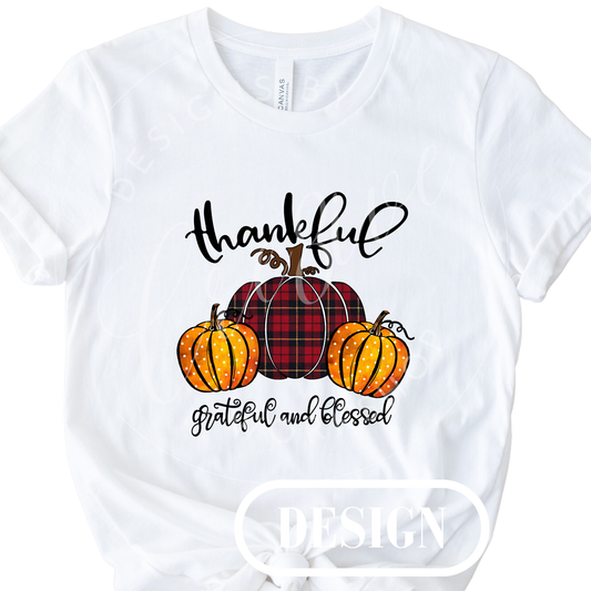 Thankful Fall Pumpkins PNG Design