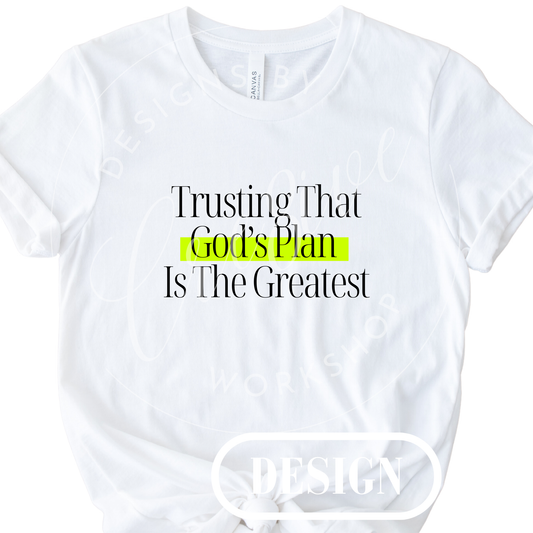 Trusting That God's Plan PNG Design